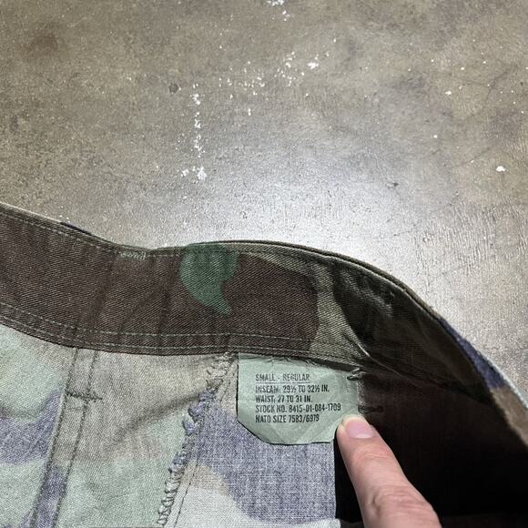 Vintage 80s US Army Camo Grunge Cargo Pants 30x32 - Picture 5 of 5